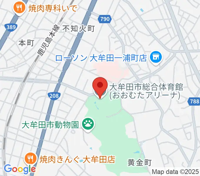 おおむたアリーナの地図
