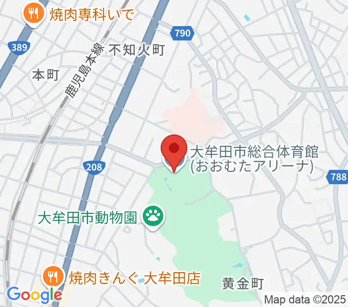 おおむたアリーナの地図