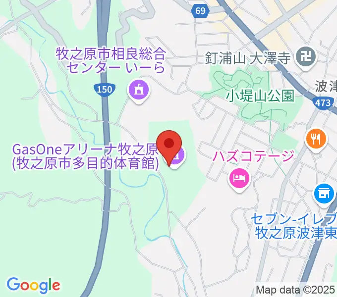 GasOneアリーナ牧之原の地図