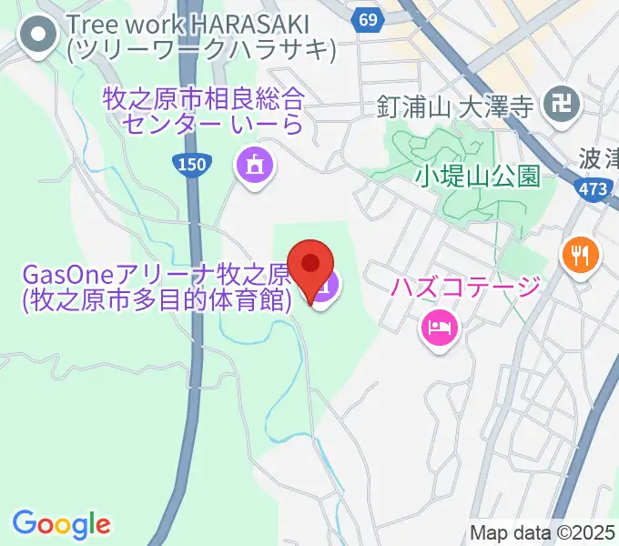 GasOneアリーナ牧之原の地図