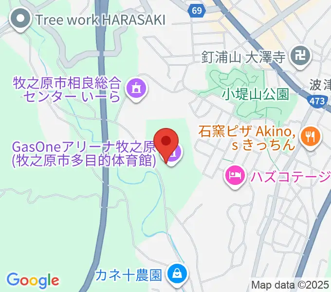 GasOneアリーナ牧之原の地図