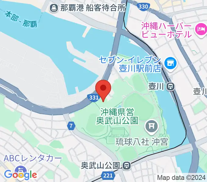 沖縄県立武道館の地図