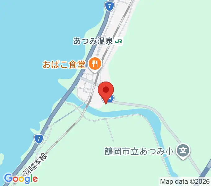 鶴岡市温海ふれあいセンターの地図