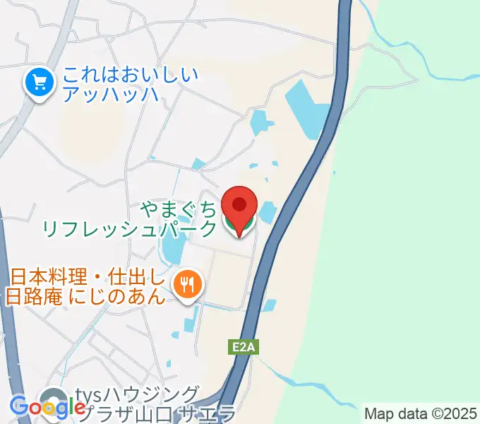 やまぐちリフレッシュパーク総合体育館の地図