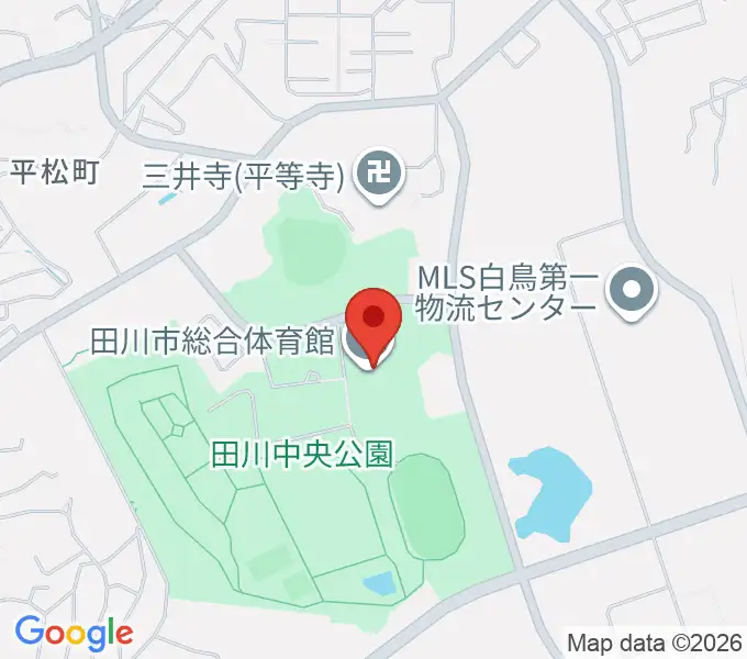 田川市総合体育館の地図