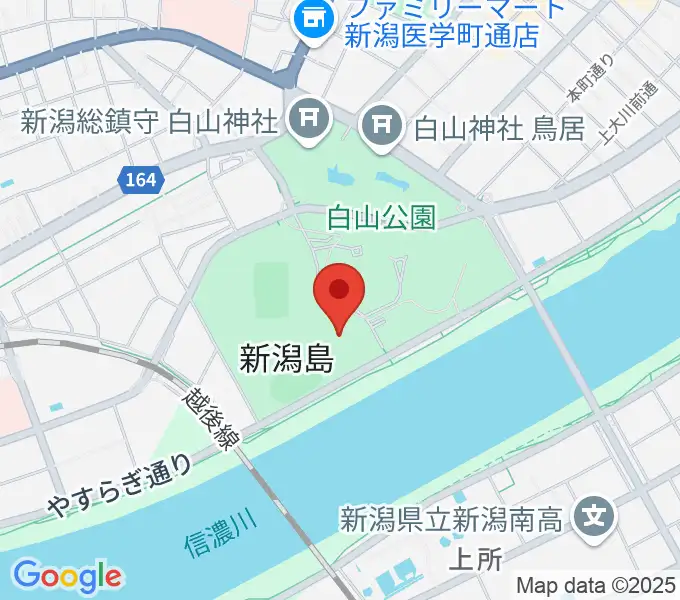 新潟市体育館の地図