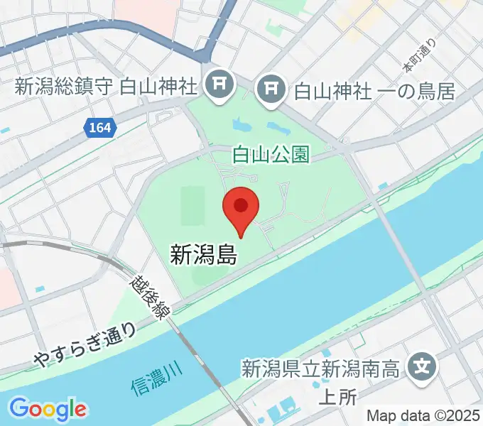 新潟市体育館の地図