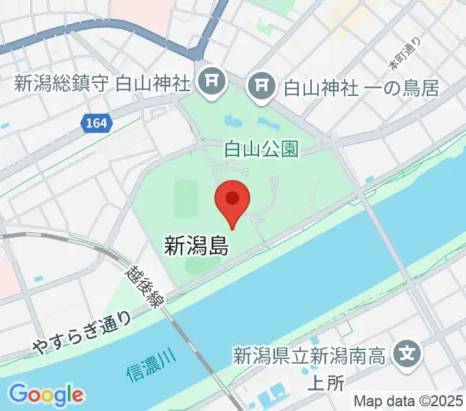 新潟市体育館の地図