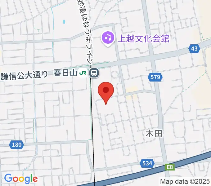 上越市総合体育館の地図