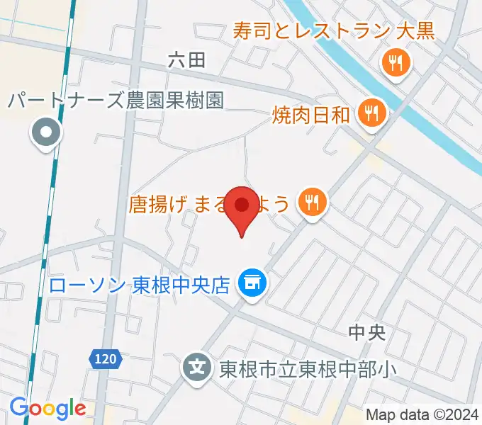 東根市中央運動公園体育館の地図