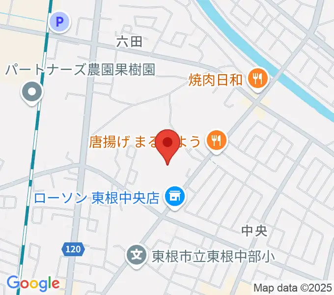 東根市中央運動公園体育館の地図