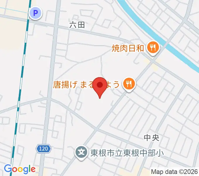 東根市中央運動公園体育館の地図