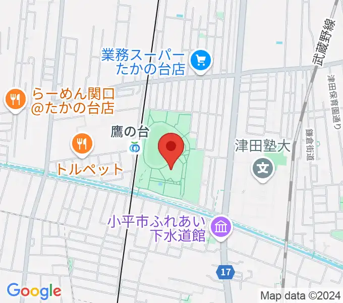 小平市民総合体育館の地図