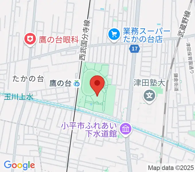 小平市民総合体育館の地図
