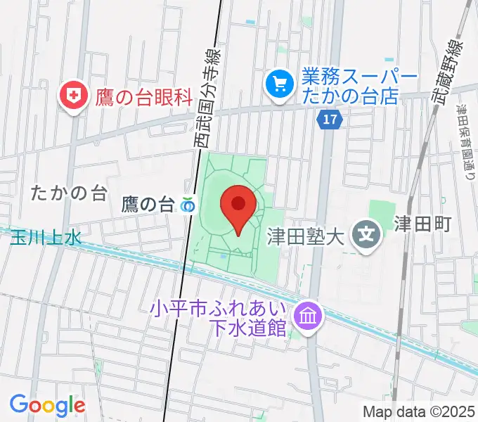 小平市民総合体育館の地図