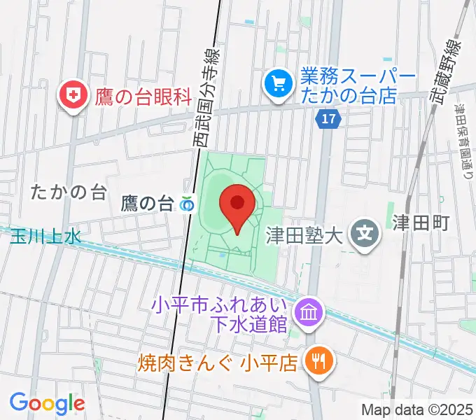 小平市民総合体育館の地図