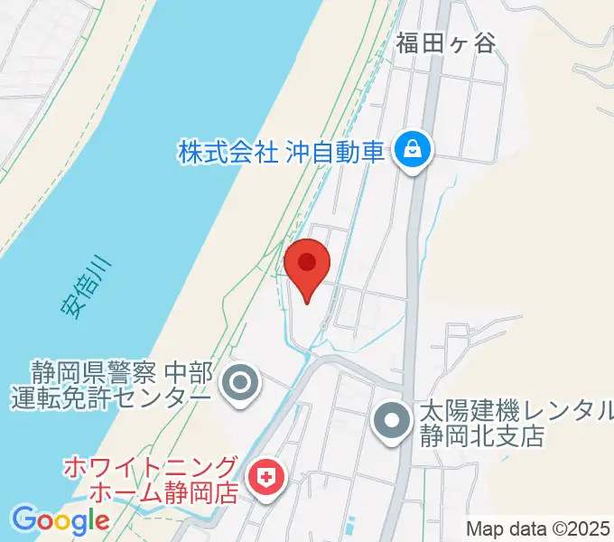 静岡市北部体育館の地図
