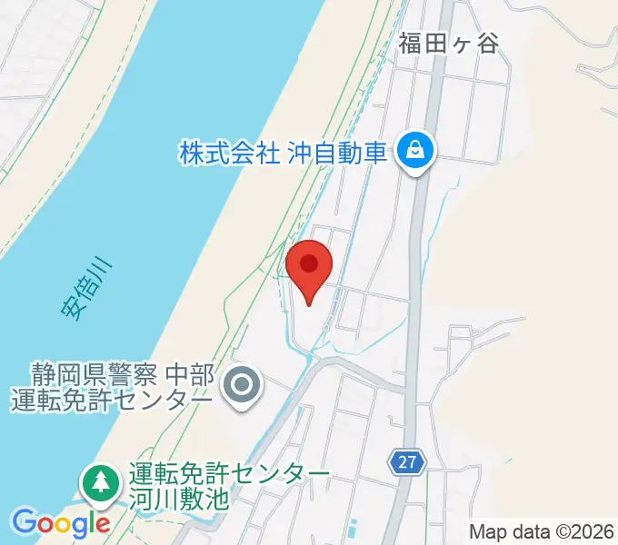 静岡市北部体育館の地図