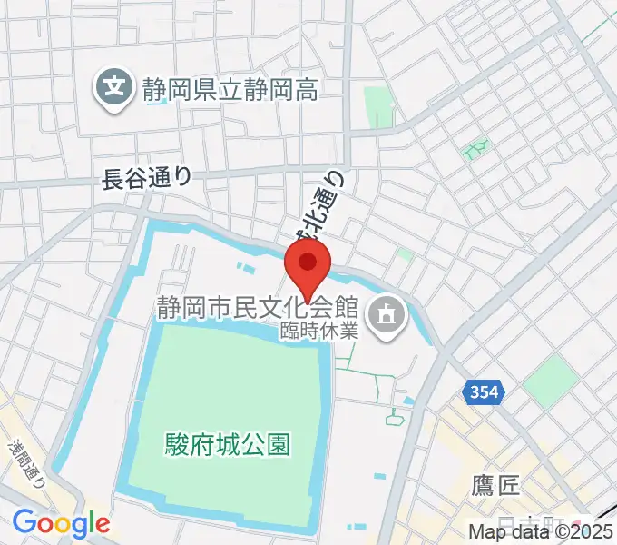 静岡市中央体育館の地図