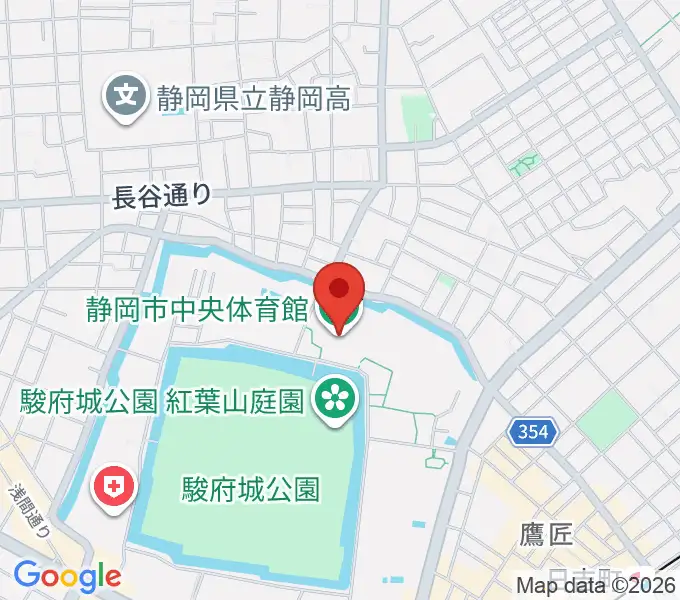 静岡市中央体育館の地図