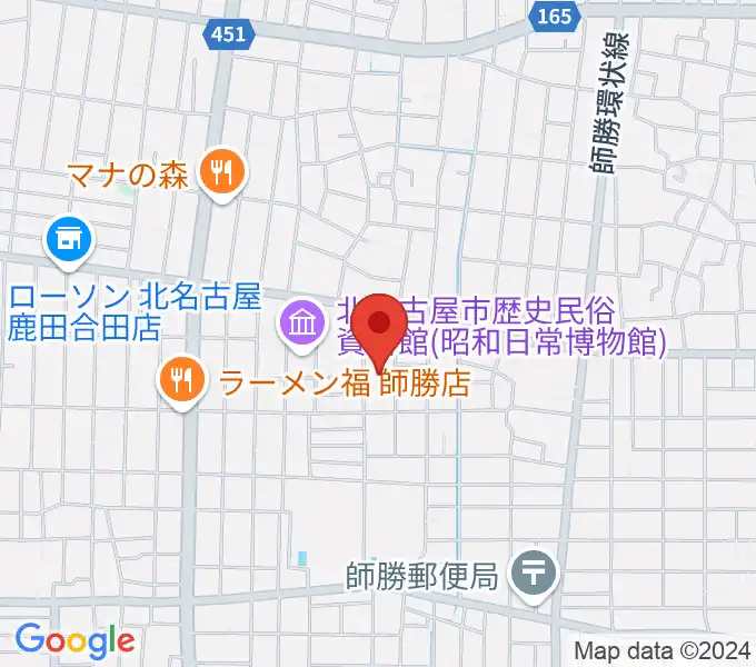 北名古屋市総合体育館の地図