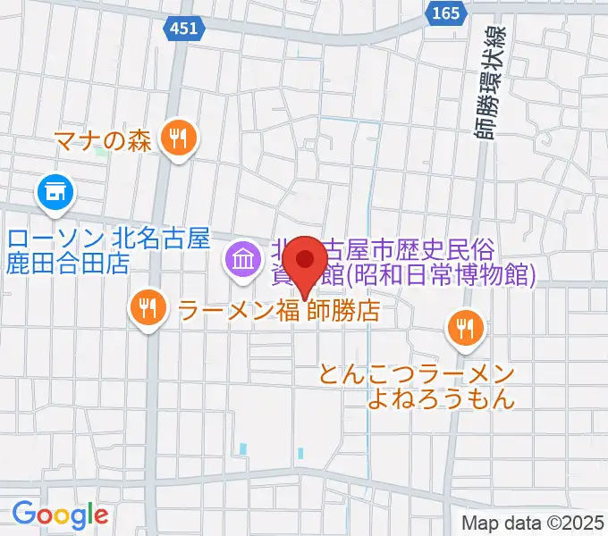 北名古屋市総合体育館の地図