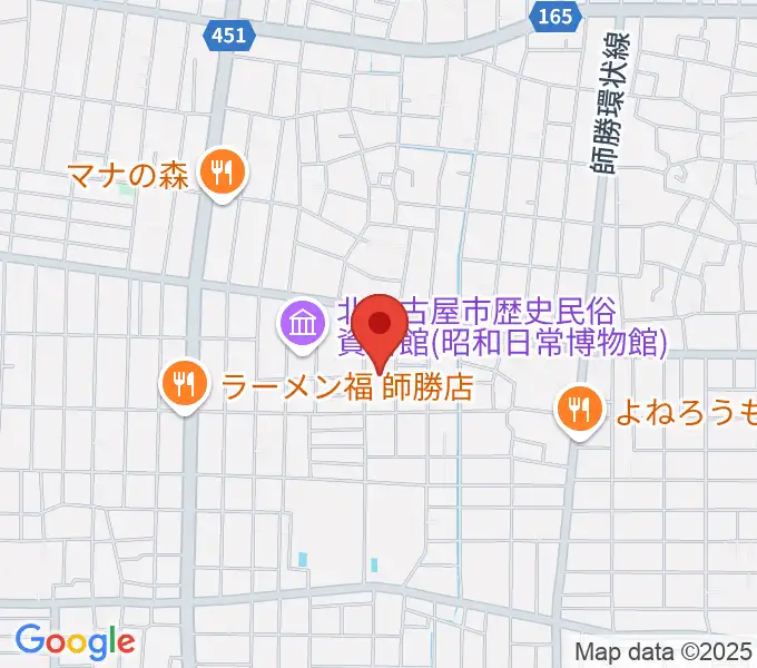 北名古屋市総合体育館の地図