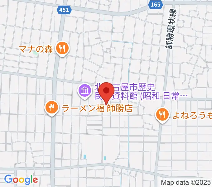北名古屋市総合体育館の地図