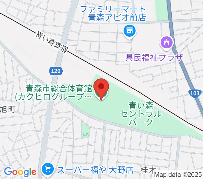 カクヒログループスーパーアリーナの地図