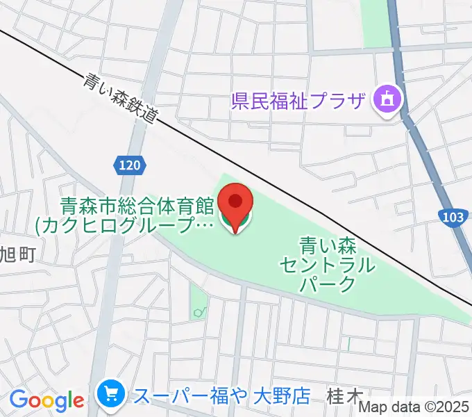 カクヒログループスーパーアリーナの地図