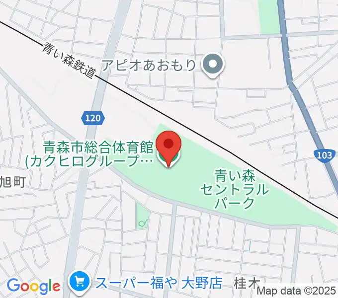 カクヒログループスーパーアリーナの地図