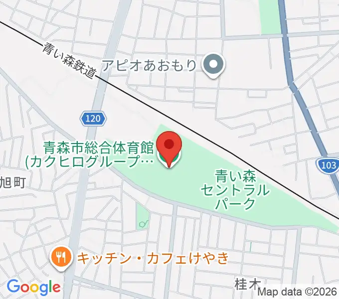 カクヒログループスーパーアリーナの地図