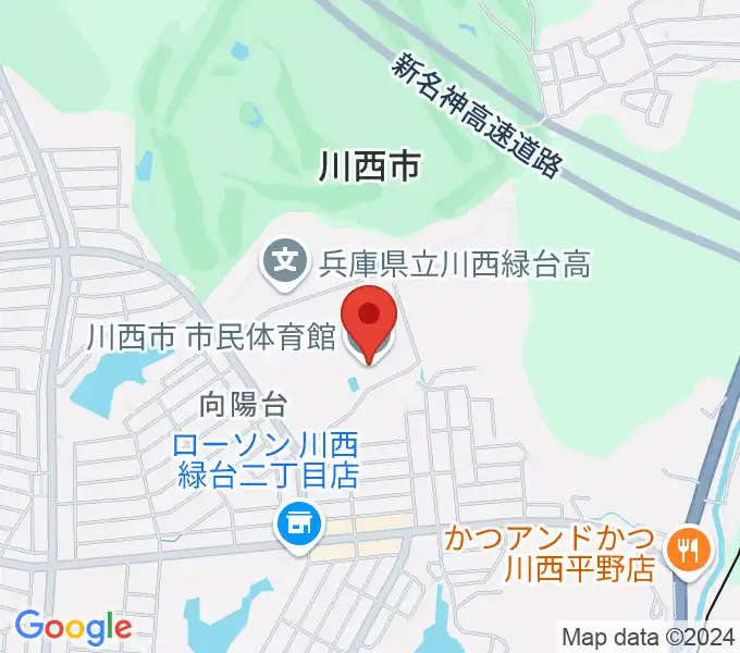 川西市市民体育館の地図