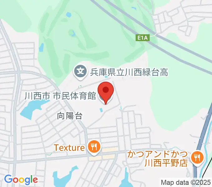 川西市市民体育館の地図