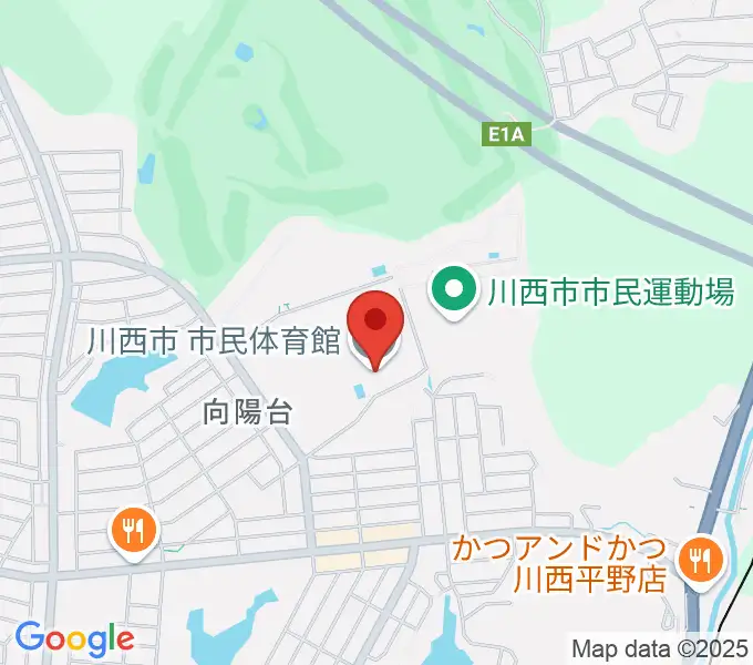 川西市市民体育館の地図