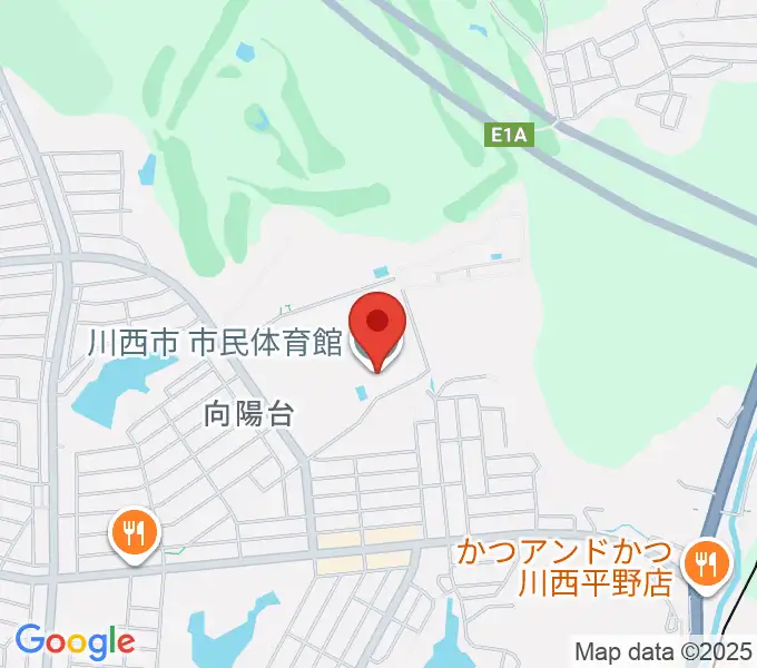 川西市市民体育館の地図