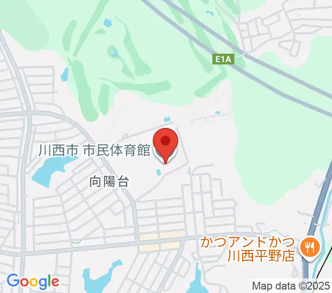 川西市市民体育館の地図