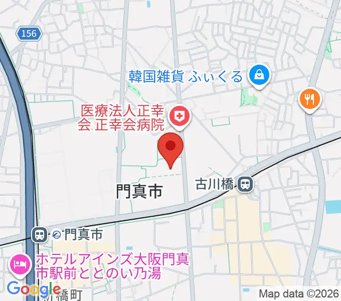 門真市立総合体育館の地図