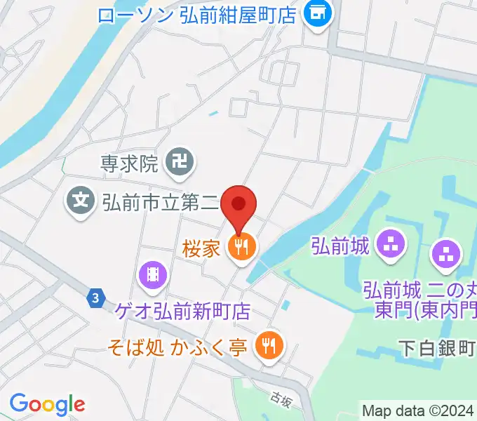 弘前市民体育館の地図