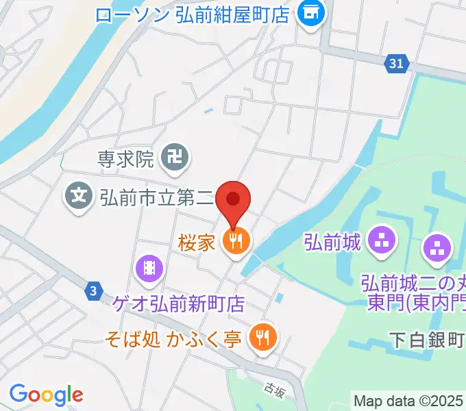 弘前市民体育館の地図