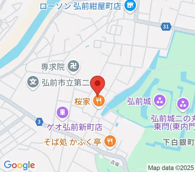 弘前市民体育館の地図