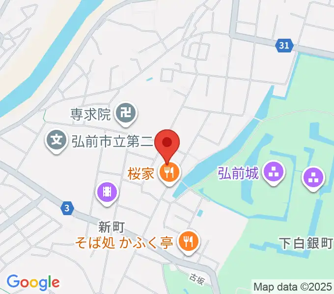 弘前市民体育館の地図