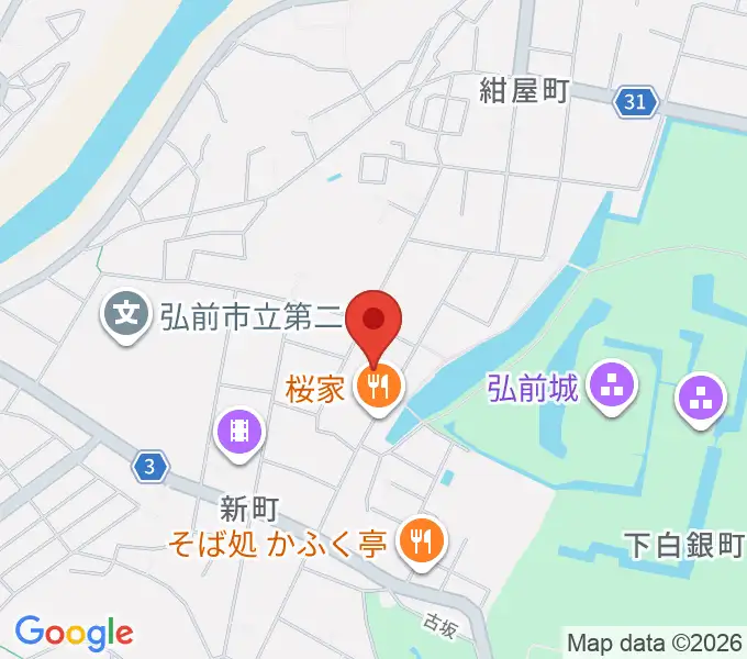 弘前市民体育館の地図