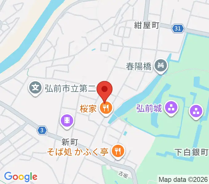 弘前市民体育館の地図