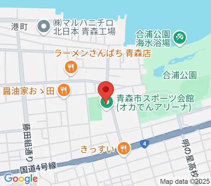 オカでんアリーナの地図