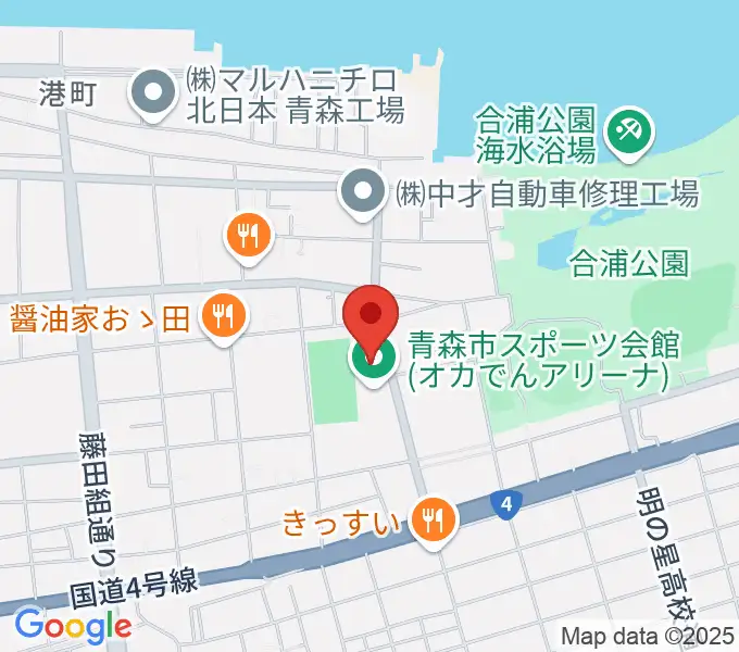 オカでんアリーナの地図