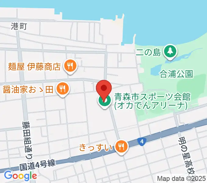 オカでんアリーナの地図
