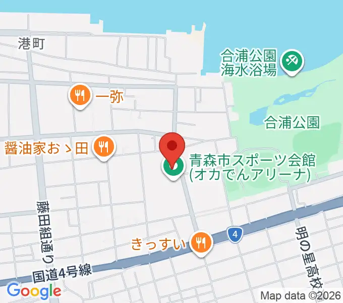オカでんアリーナの地図