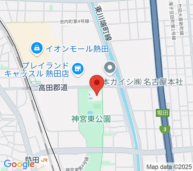 名古屋市体育館の地図