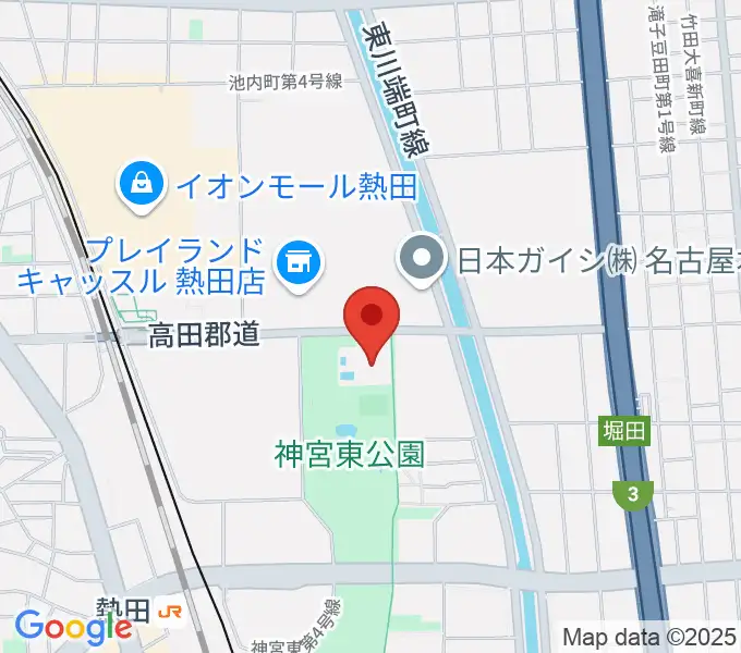 名古屋市体育館の地図